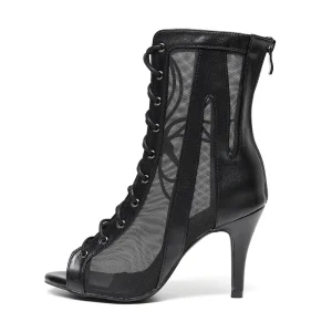 BOTTINES HEELS CUIR NOIR