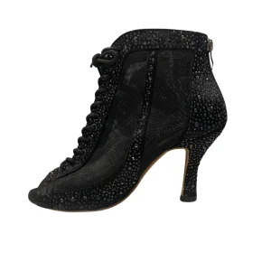 BOTTINES STRASS NOIR - DÉSTOCKAGE