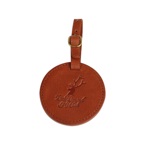 Bag Tag rond en cuir personnalisable