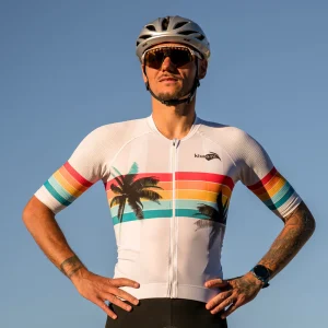 Maillot vélo Spandelles Malibu White