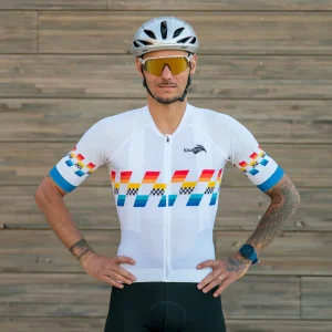 Maillot vélo Spandelles Finisher White