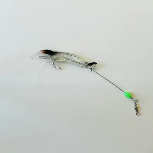 Crevette Souple : Le leurre parfait pour imiter les proies naturelles 5,5 grammes transparent noir