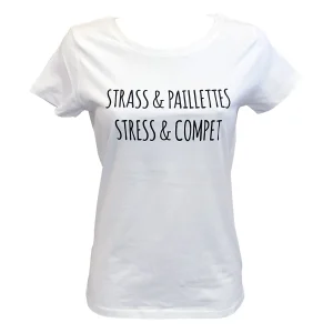 T-shirt Deborah - « Strass & Paillettes, Stress & Compet »